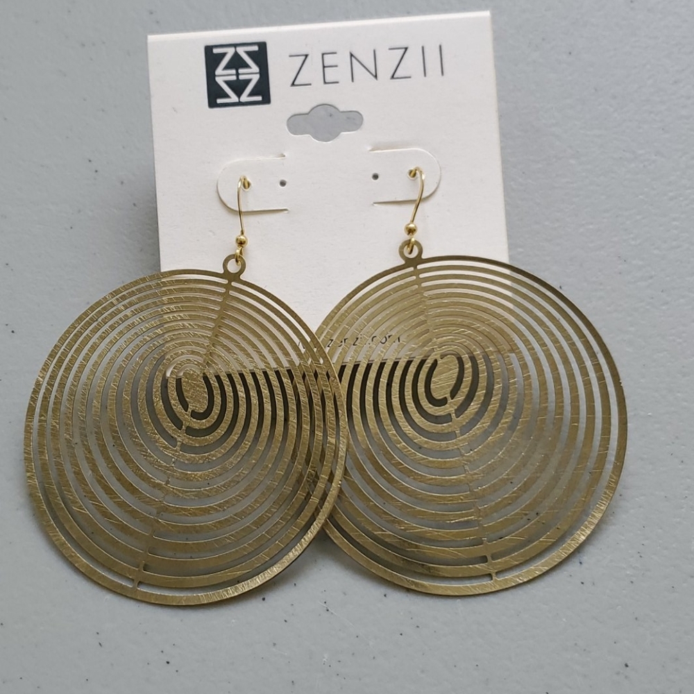 Textured Round Earrings